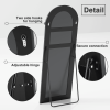 Wooden arched black full-length mirror with stand. wall mirror, bathroom makeup mirror, bedroom foyer, clothing store, wall mounted. 73 "* 31"