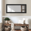 71"*31"Solid wood inner beveled edge, right-angled rectangular black full-length mirror for Living Room, Bedroom, Hanging or Leaning Against The Wall