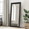 71"*31"Solid wood inner beveled edge, right-angled rectangular black full-length mirror for Living Room, Bedroom, Hanging or Leaning Against The Wall