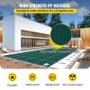 VEVOR Pool Safety Cover, Inground Pool Cover Fit for PP Material, Rectangle Inground Safety Pool Cover Green