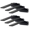 VEVOR Shelf Bracket, 6'L x 4'W x 1.6'H 6 Pcs, Heavy Duty Floating Shelf Brackets, Brackets for Shelves, 5mm Thick Matte Black L Shelf Bracket