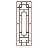 Chinese Style Imitation Redwood Lattice Window Film No Glue Sliding Door Static Window Film Frosted Glass Window Film; 15x39 inch