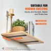 VEVOR Shelf Bracket, 6'L x 4'W x 1.6'H 6 Pcs, Heavy Duty Floating Shelf Brackets, Brackets for Shelves, 5mm Thick Matte Black L Shelf Bracket